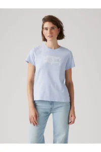 Levi's Women Crew Neck Blue T-SHIRT