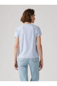 Levi's Women Crew Neck Blue T-SHIRT - Image 2