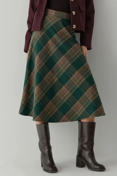 Hiccup A-Form Thick Midi Skirt