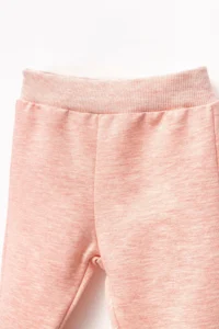 Minipodyum Raised 2 Thread Baby Girl Zippered Hooded Cotton Bottom Top Set - Image 6