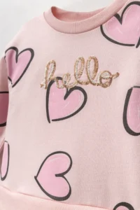 Minipodyum 100% Cotton Seasonal Long Sleeve Daily Girl's Tulle Dress Age 4-7 - Image 4