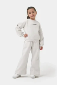 Minipodyum Girls' Printed Oversized Winter Tracksuit - Image 2