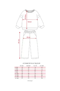 Minipodyum Girls' Printed Oversized Winter Tracksuit - Image 7