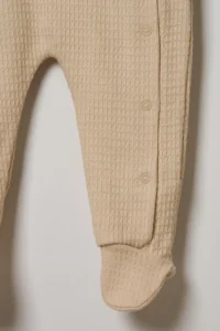 Minipodyum Seasonal Long Sleeve Collared 100% Cotton Snap Fastened Baby Girl Booties Jumpsuit 3-9 Months - Image 5