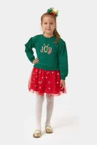 Minipodyum Tulle Girls' New year her dress with crown gift