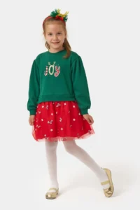 Minipodyum Tulle Girls' New year her dress with crown gift - Image 2
