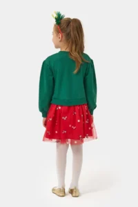 Minipodyum Tulle Girls' New year her dress with crown gift - Image 3
