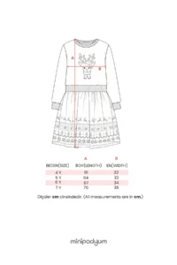 Minipodyum Printed Tulle Girl's New Year Dress with Crown Gift - Image 8