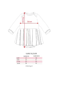Minipodyum Pine Tree Printed Bandana Tulle Baby New Year Outfit Girls Bodysuit with Snaps at the Bottom - Image 5