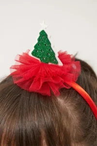 Minipodyum New Year's Themed Tulle Girl's Dress with Balloon Sleeves and Crown Gift - Image 7