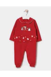 Minipodyum Penguin Printed Baby New Year Outfit Tulle Jumpsuit