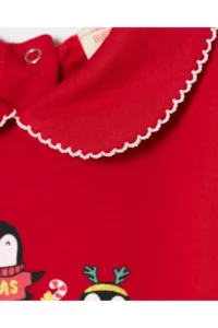 Minipodyum Penguin Printed Baby New Year Outfit Tulle Jumpsuit - Image 3