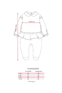 Minipodyum Penguin Printed Baby New Year Outfit Tulle Jumpsuit - Image 5