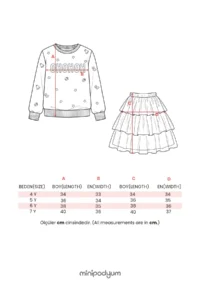 Minipodyum Girl's New Year's Eve Dress with Tulle Skirt, Top and Bottom Set - Image 8