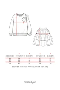 Minipodyum Glittery Tulle Skirt New Year's Eve Outfit for Girls, Top and Bottom Set - Image 8