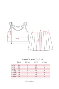 Minipodyum Girls' Shorts Etekli Sports Set - Image 3