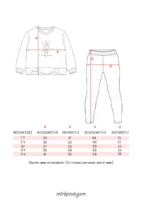 Minipodyum Girl's Printed Bow Detailed Tights Double Set - Image 6