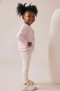 Minipodyum Girl's Printed Bow Detailed Tights Double Set - Image 3