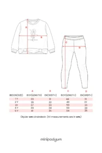 Minipodyum Girl's Printed Bow Detailed Tights Double Set - Image 5