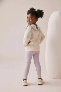 Minipodyum Girl's Printed Frilled Baby Collared Tights Double Set - Image 2