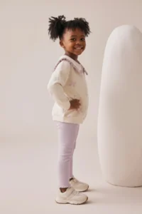 Minipodyum Girl's Printed Frilled Baby Collared Tights Double Set - Image 3