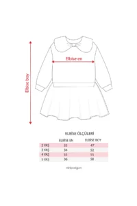Minipodyum Girl's Dotted Muslin Garnished Long Sleeve Seasonal Dress - Image 6