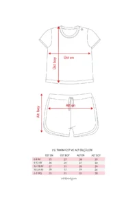 Minipodyum Baby Boy Summer Double Set with Embroidered T-shirt and Shorts - Image 2