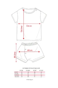 Minipodyum Baby Boy Ship Embroidered T-shirt Summer Two-piece Set with Shorts - Image 2