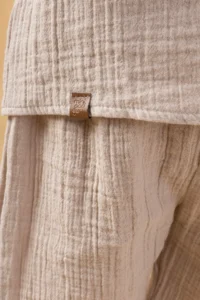 Minipodyum Boy's Plaid Shirt Shorts Muslin Summer Double Set - Image 5