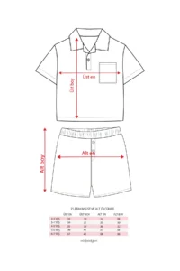 Minipodyum Boy's Plaid Shirt Shorts Muslin Summer Double Set - Image 7