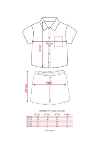 Minipodyum Boys Shirt Shorts Muslin Summer Set - Image 5