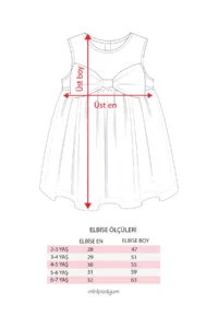 Minipodyum Girl's Bow Tulle Summer Birthday Special Occasion Dress - Image 6