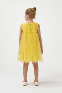 Minipodyum Girl's Bow Tulle Summer Birthday Special Occasion Dress - Image 4