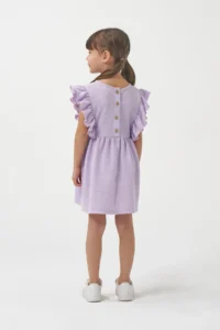 Minipodyum Frilly Girls' Summer Waffle Dress - Image 2