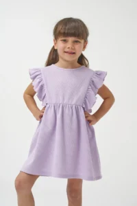 Minipodyum Frilly Girls' Summer Waffle Dress - Image 3