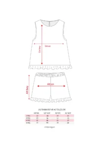 Minipodyum Girl's Summer Muslin Double Set with Ruffles on the Back - Image 5