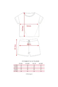 Minipodyum Unisex Set with Oversized Drop Sleeve Shorts - Image 2