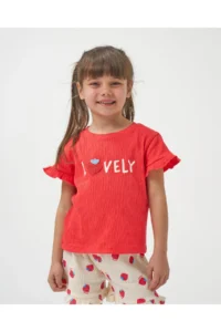 Minipodyum Girl's Knitted Muslin Summer Double Set with Embroidery Detailed Shorts - Image 2
