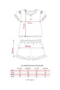 Minipodyum Baby Girl Plaid Knitting Muslin Summer Set - Image 2
