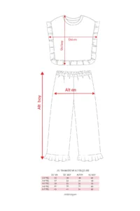 Minipodyum Girls' Frilly Waffle Summer Set - Image 6