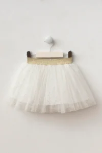 Minipodyum Girls' foil Printed Tutu Tulle Skirt