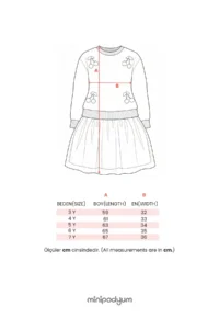 Minipodyum Cherry Detailed Tulle Girls' Dress - Image 4
