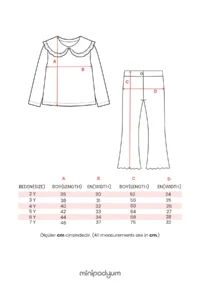 Minipodyum Big Collar Bow Printed Tights Girl's Top and Bottom Set - Image 6