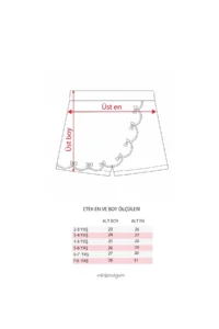 Minipodyum Girls' Embroidery Detailed Shorts Skirt - Image 6