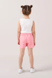 Minipodyum Girls' Embroidery Detailed Shorts Skirt - Image 4