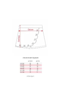Minipodyum Girls' Embroidery Detailed Shorts Skirt - Image 7