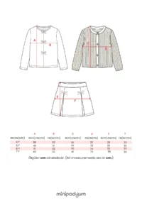 Minipodyum Bow Detailed Cardigan, Shorts and Skirt 3-Piece Festive Girl's Top and Bottom Set - Image 8