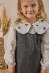 Minipodyum Girls' Dress Shirt Glitter Holiday Suit - Image 3