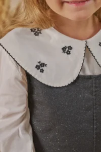 Minipodyum Girls' Dress Shirt Glitter Holiday Suit - Image 4
