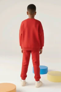 Minipodyum Boys' Bottom Top Tracksuit with Embroidery Detail - Image 2